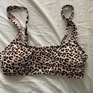 Cheeta print swim top